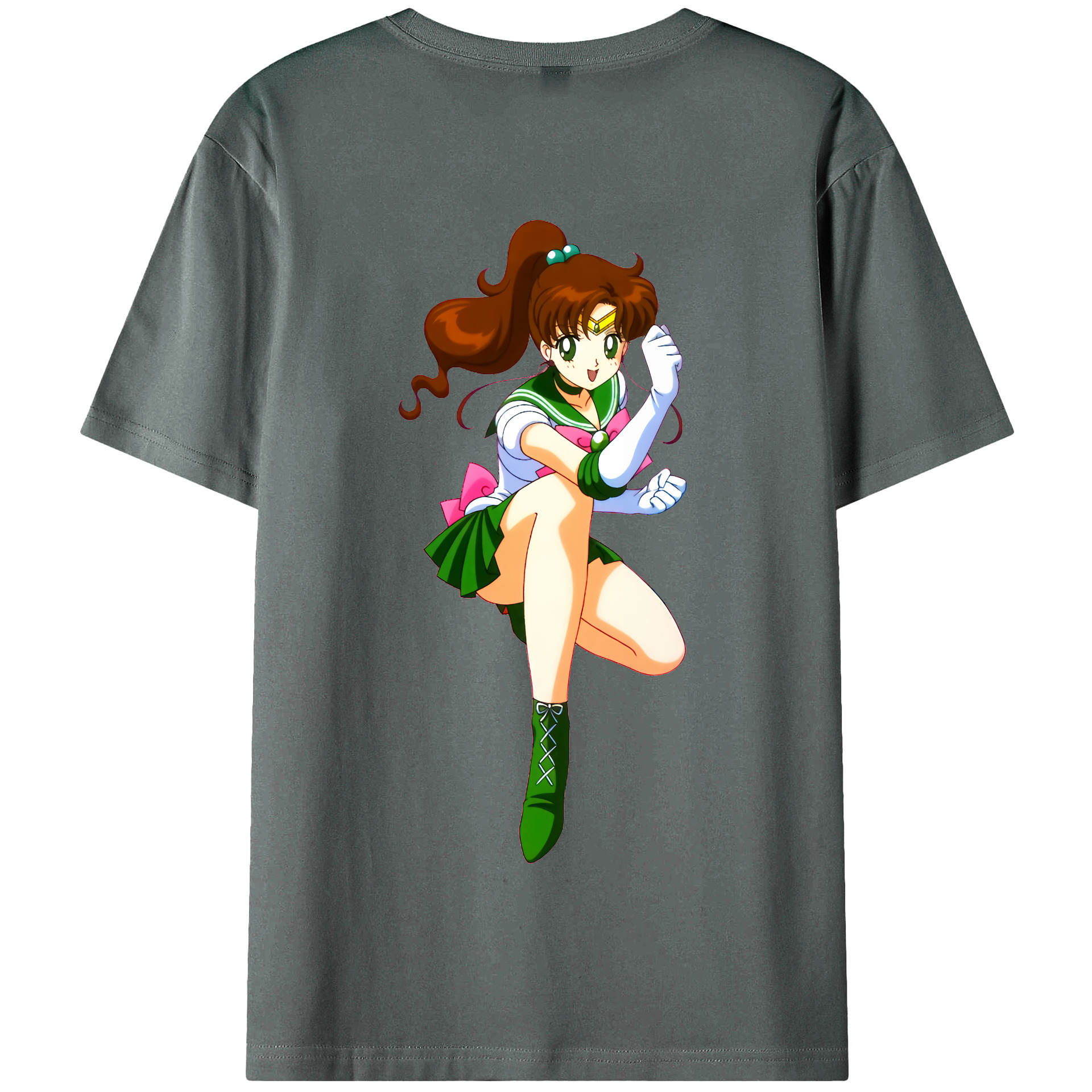 （画像用） 美少女戦士セーラームーン 木野 まこと きの まこと Sailor Moon Kino Makoto （セーラージュピター；Sailor Jupiter） 綿100％半袖Tシャツ（背面プリント）